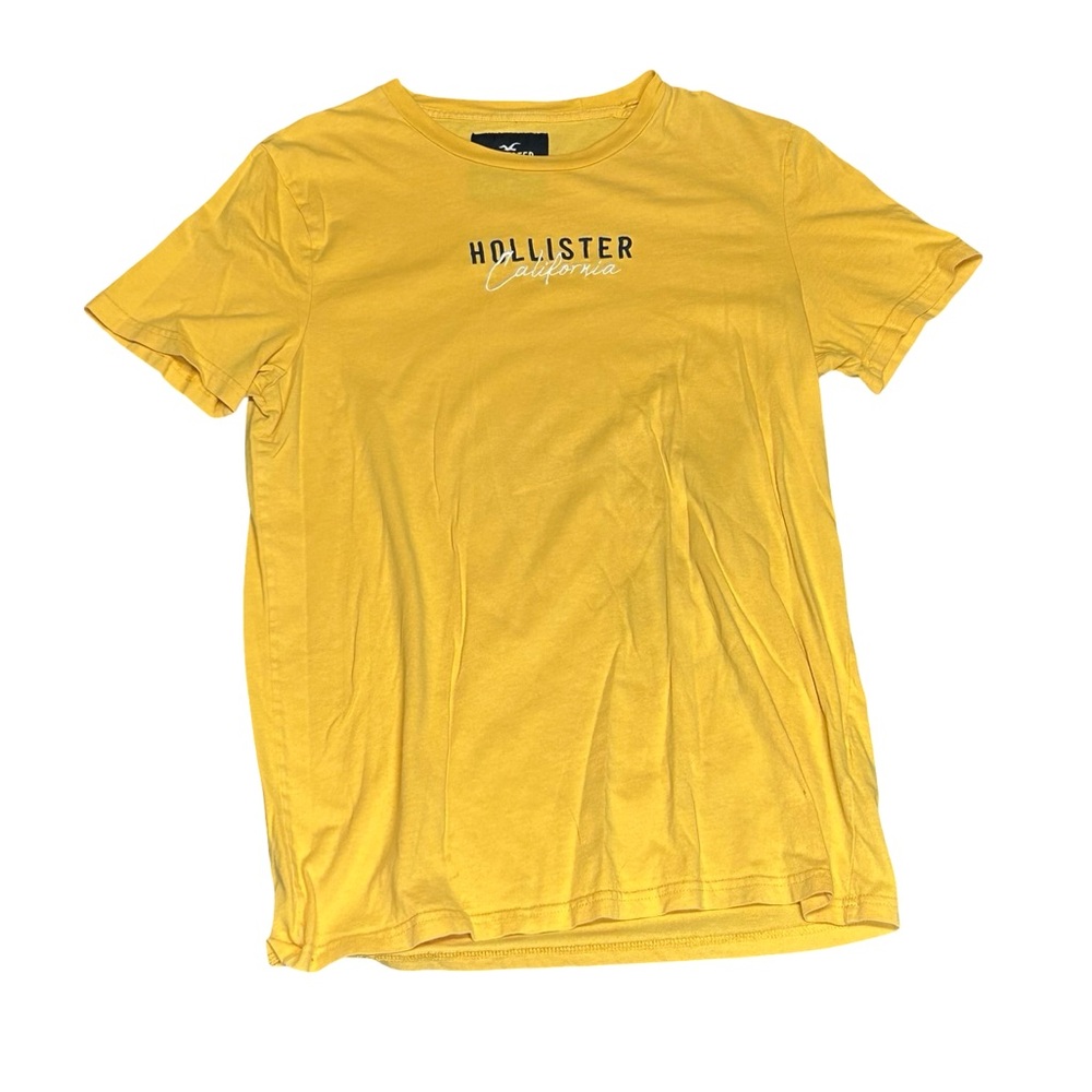 Hollister Yellow Crew Neck Logo Tee